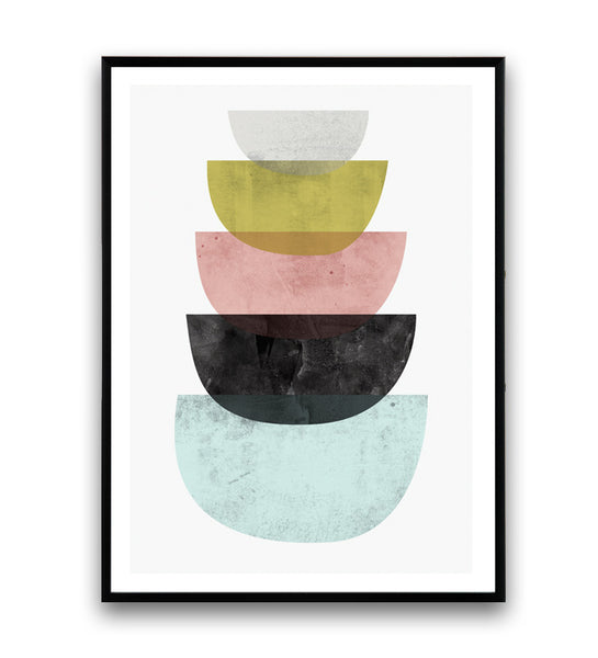 Watercolor abstract print, minimalist abstract print - Wallzilladesign