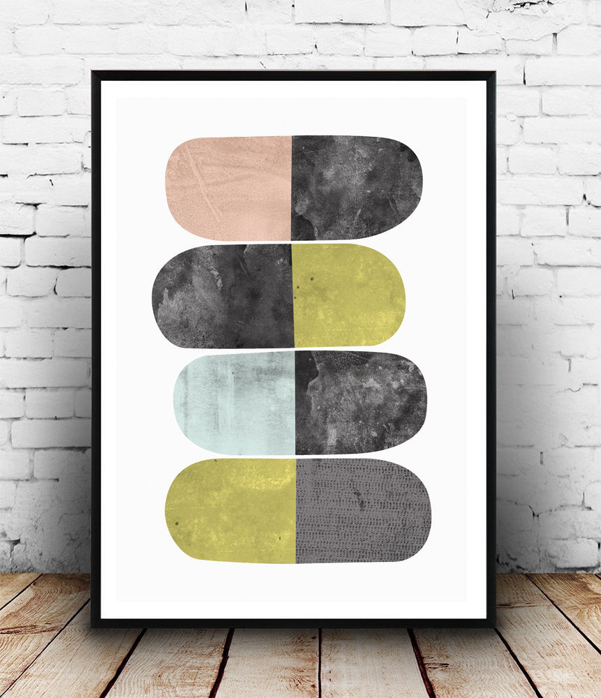 Scandinavian design abstract poster - Wallzilladesign