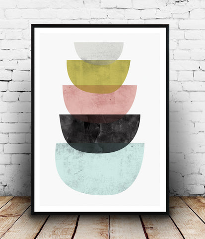 Watercolor abstract print, minimalist abstract print - Wallzilladesign