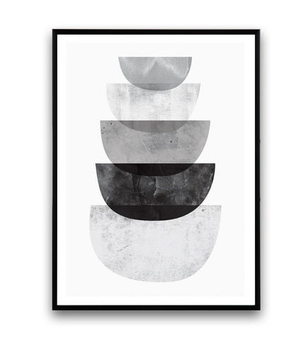 Black and white print, nordic decor, minimalist wall art - Wallzilladesign