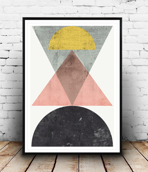 Scandinavian minimalist art, geometric print, abstract poster - Wallzilladesign