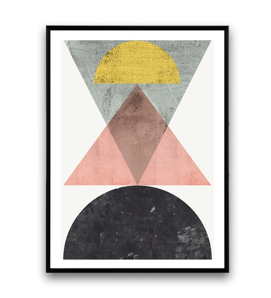 Scandinavian minimalist art, geometric print, abstract poster - Wallzilladesign