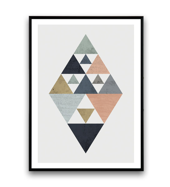 Minimalist watercolor abstract print - Wallzilladesign