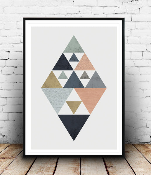 Minimalist watercolor abstract print - Wallzilladesign