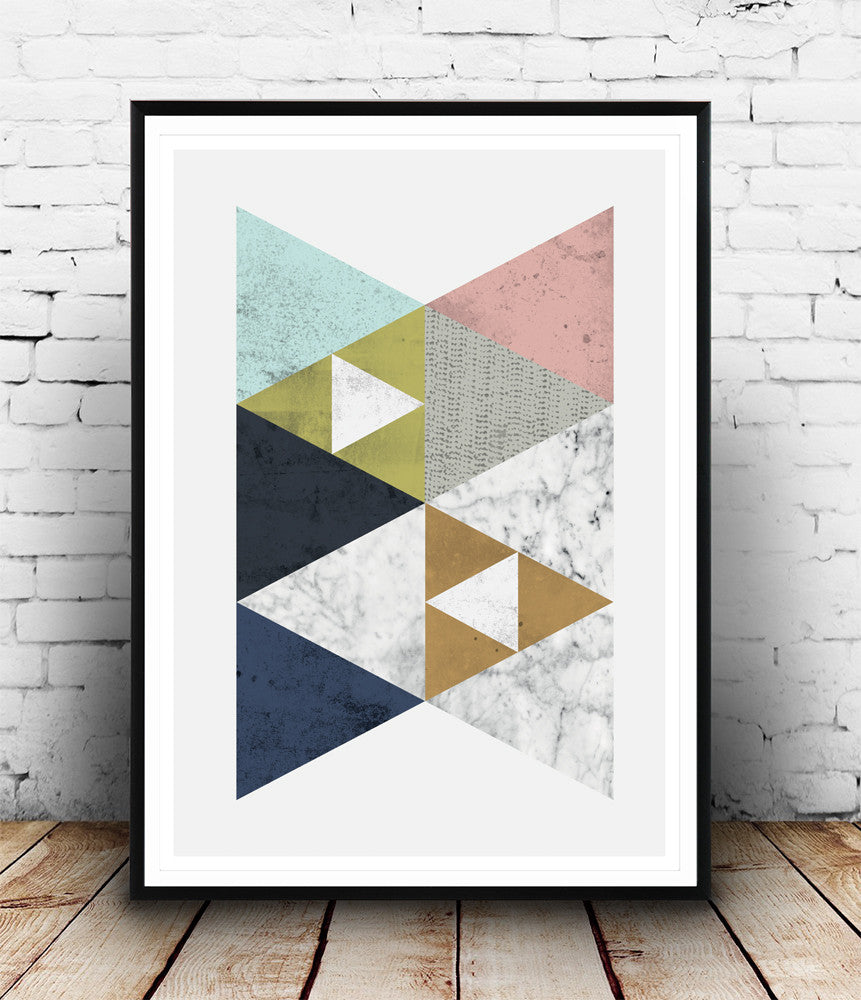 Modern minimalist art print in nordic design style