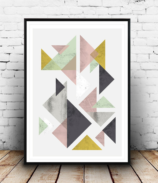 Minimalist geometric art print - Wallzilladesign