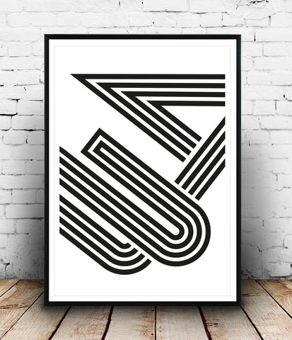 minimalist op-art print - Wallzilladesign