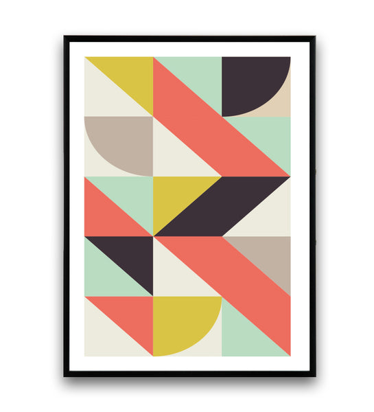 Geometric composition in modernist style - Wallzilladesign