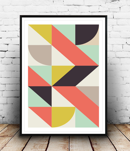 Geometric composition in modernist style - Wallzilladesign