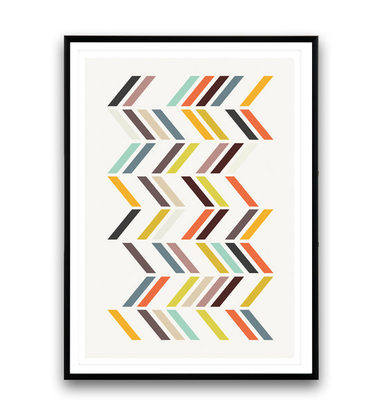 Colorful chevron print with pastel tones - Wallzilladesign