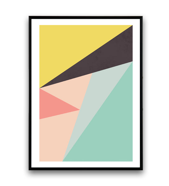 Colorful abstract composition print - Wallzilladesign