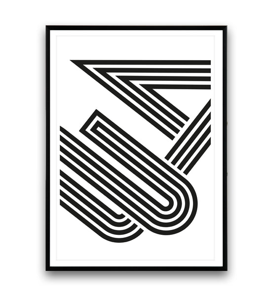 minimalist op-art print - Wallzilladesign