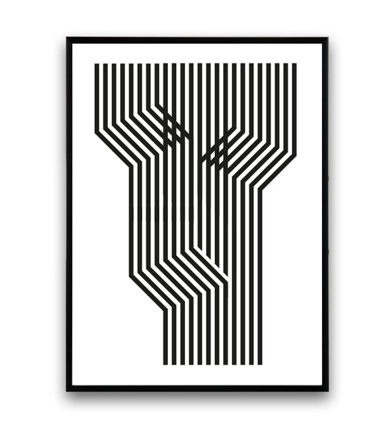 Vertical lines minimalist geometric print - Wallzilladesign